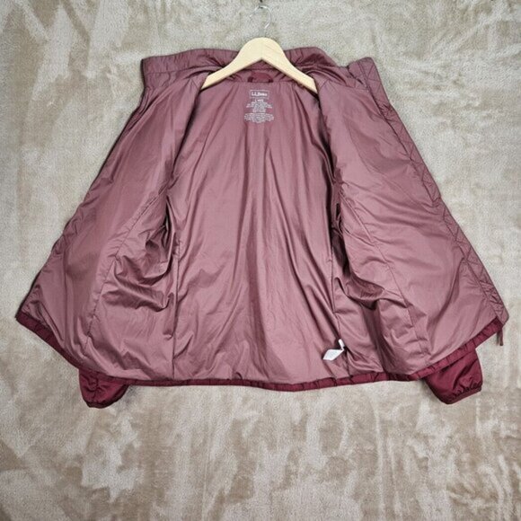 L.L. Bean Womens Mountain Classic Puffer Jacket Colorblock Blue White Red Size L - Picture 6 of 10